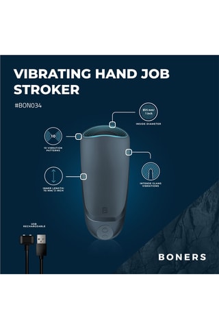 Simulateur de fellation vibrant Boners - Noir