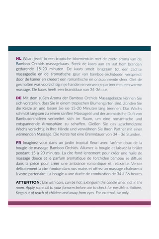 Bougie de massage Bambou Orchidée Exotique - 200 g