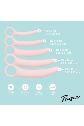 5 dilatateurs vaginaux Teazers - Beige
