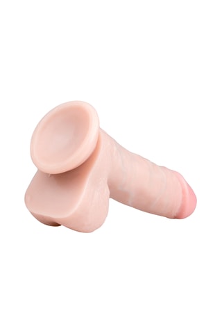 Gode avec scrotum - 17,5 cm