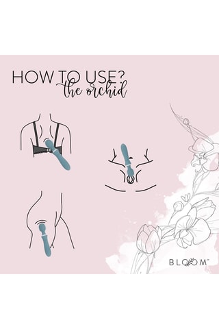 Vibromasseur Wand The Orchid - Bleu