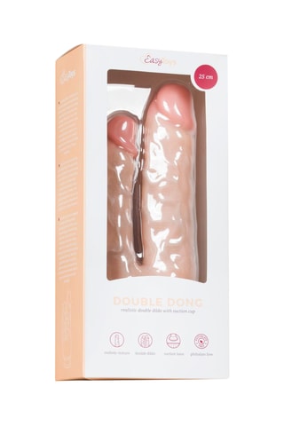 Double godemichet EasyToys - Rose - 25 cm