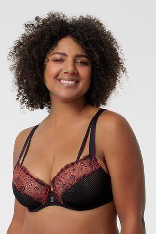 Soutien-gorge avec armatures Fantasia - Noir et rouge - Bestform
