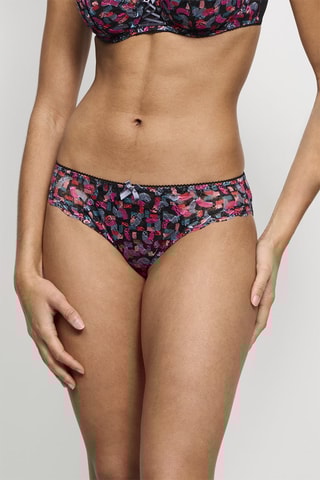 Slip Luccia Swing - Noir et rouge - Bestform