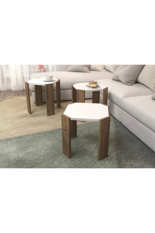 3 tables gigognes Lori - 44,5 x 41 x 44,5 cm