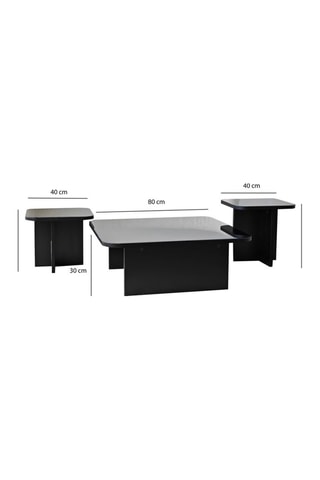 3 tables gigognes - Noir