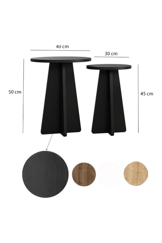 2 tables d'appoint  - 40 x 50 x 40 / 30 x 45 x 30 cm