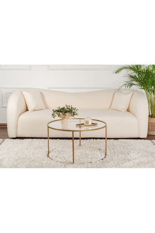 Table basse en verre Aurum - 80 x 43 x 80 cm