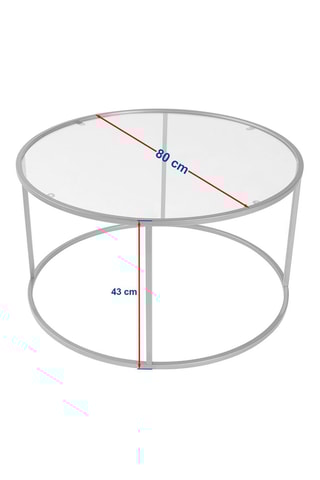 Table basse en verre Aurum - 80 x 43 x 80 cm