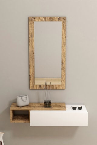 Meuble de couloir suspendu Vien - 82 x 15,8 x 29,6 cm