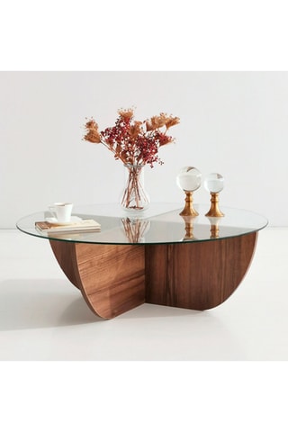 Table basse en verre Lily - 90 x 90 x 30 cm