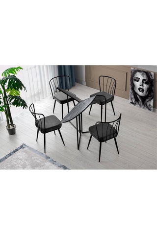 Table à manger pliable Yaprak  - 100 x 100 x 72 cm