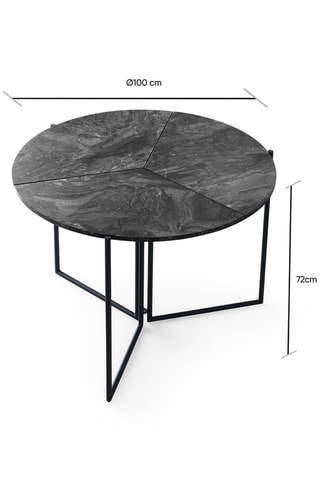 Table à manger pliable Yaprak  - 100 x 100 x 72 cm