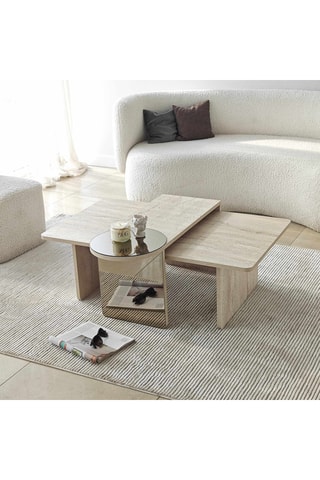 2 Tables gigognes Luna - 105 x 82 x 40 cm