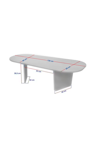 Table basse - 130 x 65 x 38,5 cm