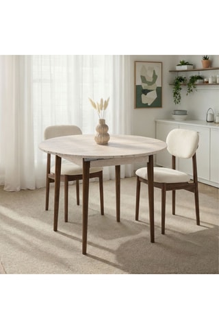 Table à manger ovale extensible Viona - 100/131 x 75 x 100 cm