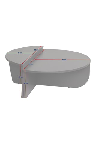 2 tables basses gigognes Orion  - 90 x 30 x 60/ 85 x 35 x 30 cm