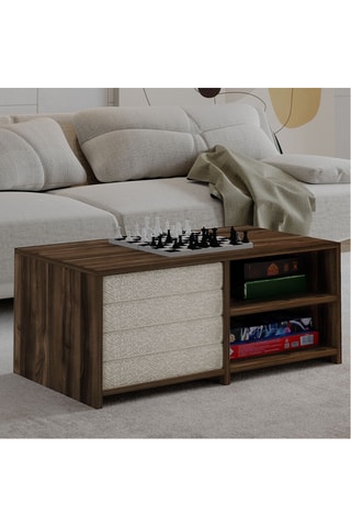 Table basse et 4 coussins - 90 x 45 x 44,1 cm