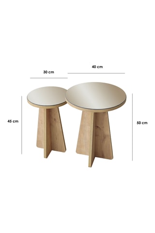 2 tables basses - 50 x 40 et 45 x 30 cm
