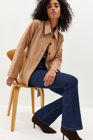 Jeans bootcut a vita alta - Blu scuro