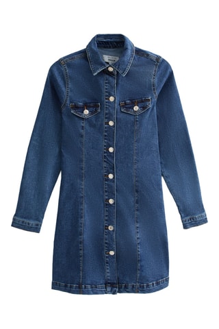 Abito a camicia in jeans - Blu