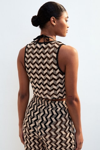 Gilet - Nero e beige