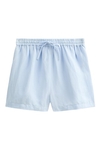 Shorts in lino - Azzurro