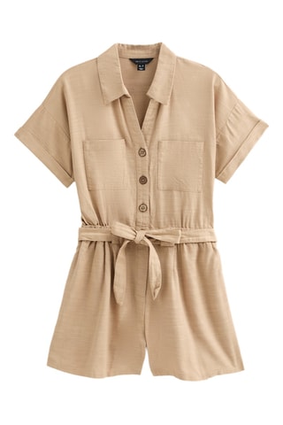 Tuta corta relaxed - Beige