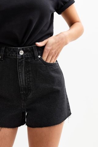 Shorts relaxed in jeans - Nero
