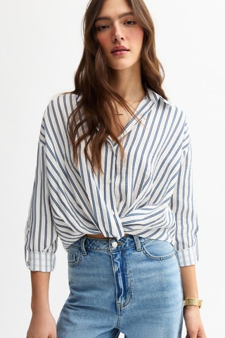 Camicia relaxed - Blu e bianco