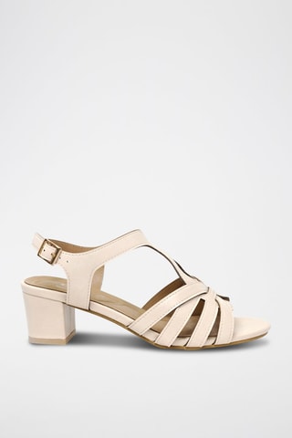 Sandálias de salto - Bege
