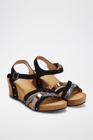 Sandálias com cunha - Preto