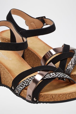 Sandálias com cunha - Preto