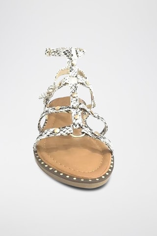 Sandálias - Branco e castanho