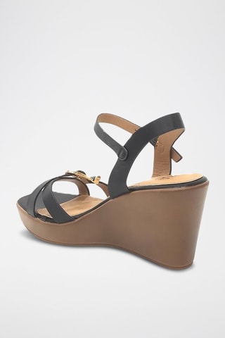 Sandálias com cunha - Preto