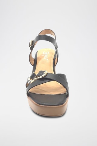 Sandálias com cunha - Preto