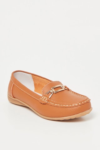 Mocassins em couro - Camel