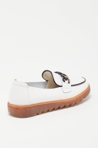 Mocassins em couro Branco