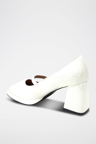 Sapatos de salto envernizados - Branco