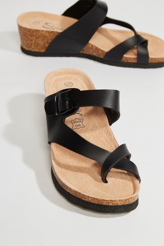 Mules com cunha - Preto