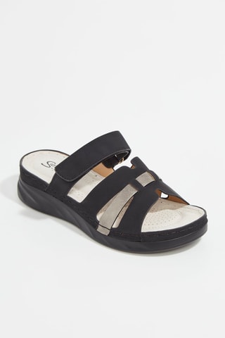 Mules com cunha - Preto