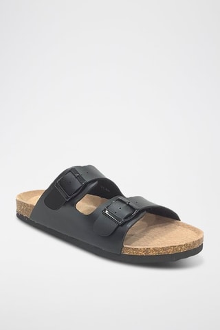 Mules em couro - Preto