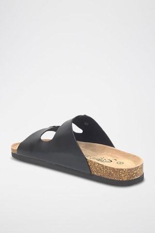 Mules em couro - Preto