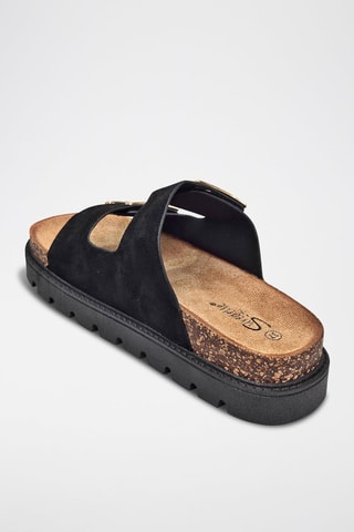 Mules com plataforma - Preto