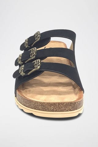 Mules com cunha - Preto