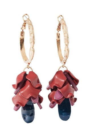 Créoles - Doré et rouge