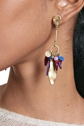 Boucles d’oreilles - Doré et violet