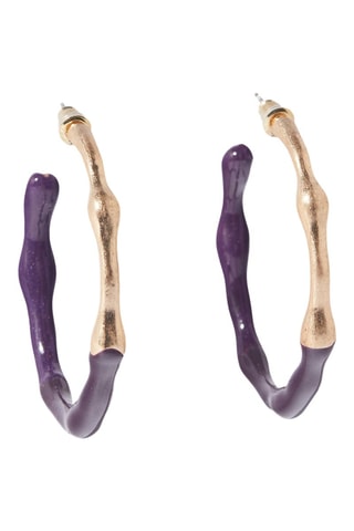 Créoles - Doré et violet