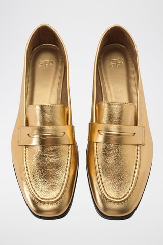 Mocassins en cuir - Doré