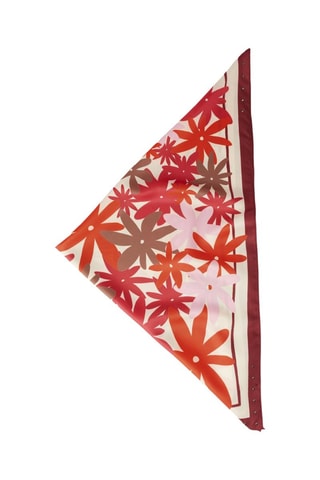 Carré - Corail et bordeaux